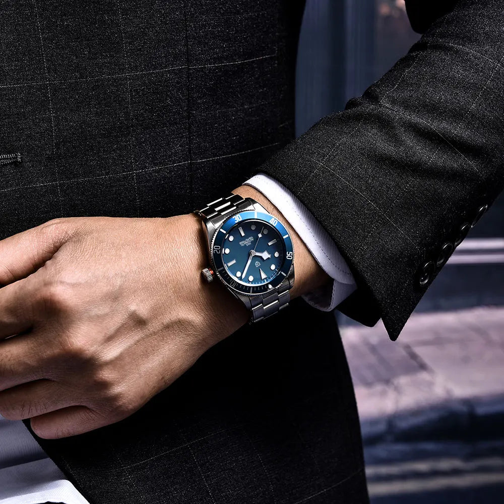 Montre automatique pour homme PAGANI DESIGN – Modèle de luxe type BB58, montre-bracelet mécanique, sportive, en acier inoxydable et étanche