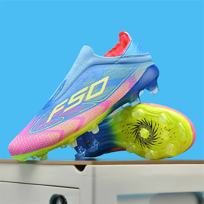 Nouveaux hommes chaussures de Football Match intérieur vente chaude bottes de Football en plein air crampons d'herbe baskets de Futsal montantes antidérapantes de haute qualité