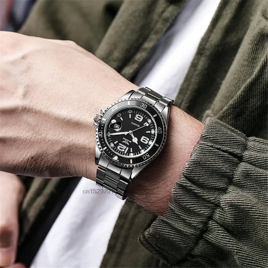 Orologi di lusso da uomo in acciaio inossidabile – Orologio al quarzo con datario, stile professionale e sportivo, di tendenza