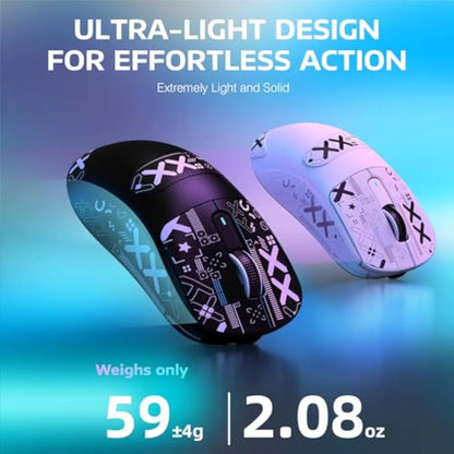 Attack Shark X3Pro vezeték nélküli Bluetooth gamer egér, PixArt PAW3395, 26000dpi optikai egér, hárommódú csatlakozás, makrós gamer egér