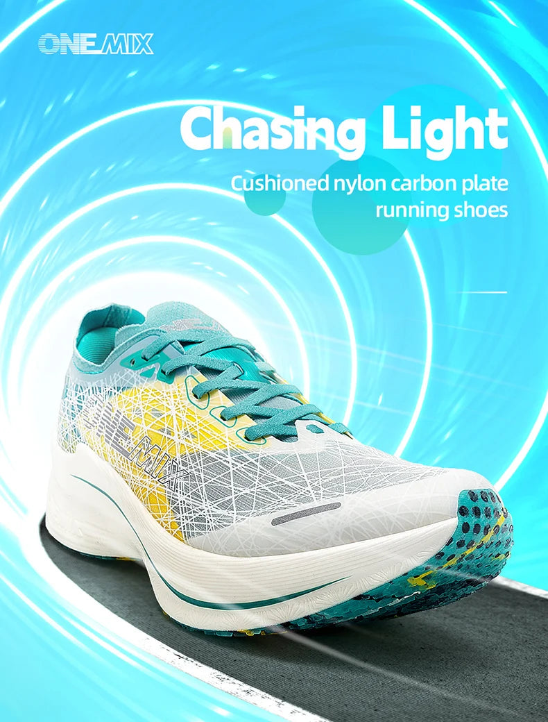 ONEMIX Carbon Fiber Plate Running Shoes Traction Shock Absorption Professional Marathon PB Racing Sports Trainers