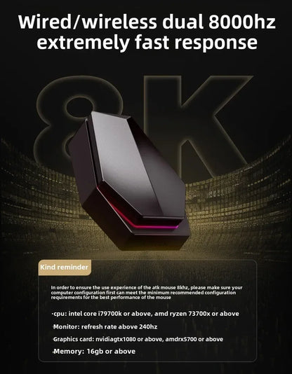 New ATK X1 SE Starlight Wireless Lightweight Mouse PAW3395 26K DPI Hub Page Driver 1000Hz  Gaming Mouse PC Player Accessories