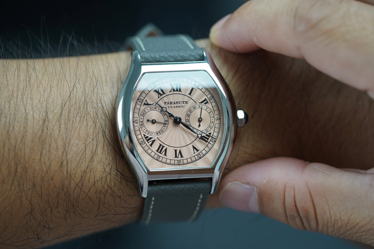 FARASUTE 36 mm-es luxus retro férfi kvarcóra VH64 szerkezetű, rozsdamentes acélból készült sportos divatóra zafírüveggel, vízálló Relogio