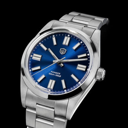 Watchdives WD1016 V3 kvarc karóra, 37 mm-es rozsdamentes acél tok, zafírüveg, vintage stílusú karóra, VH31 Sweep mozgás, 100 m vízálló férfi karóra