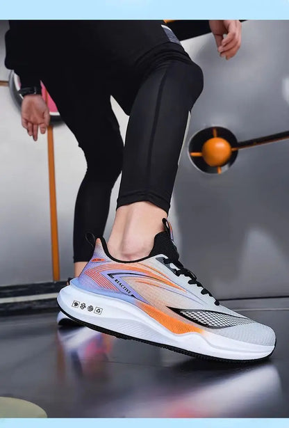 Men's breathable running shoes summer hot sale of the season, casual sporty fish thread soft bottom thick heel cross-border style