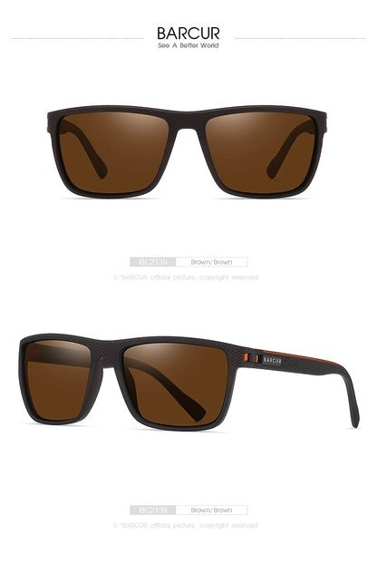 BARCUR Design TR90 napszemüveg férfiaknak, polarizált, könnyű sportnapszemüveg nőknek, szemüveg-kiegészítő, Oculos UVAB védelem