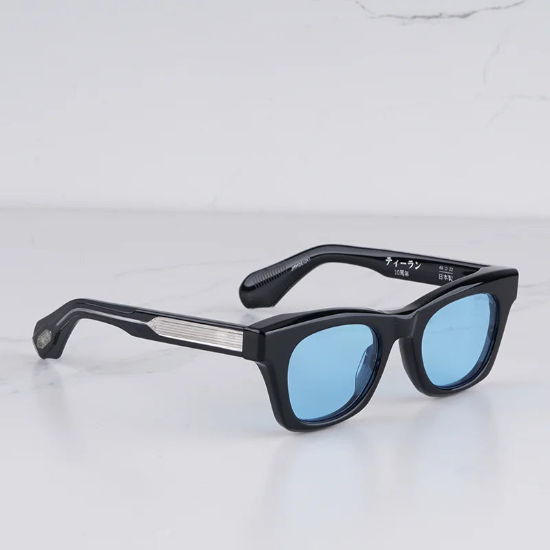 DEALAN Decade kollekció férfi klasszikus teknősbéka mintás arany napszemüveg, vintage stílusú, macskaszem alakú, vastag acetát keretű, UV400 védelemmel