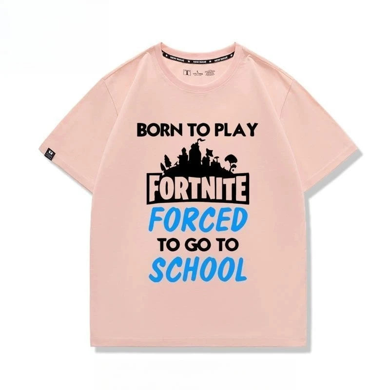 Nowa kreatywna koszulka Fortnite z krótkim rękawem, efektownym nadrukiem cartoon, oddychająca i pochłaniająca pot, dla kobiet i mężczyzn