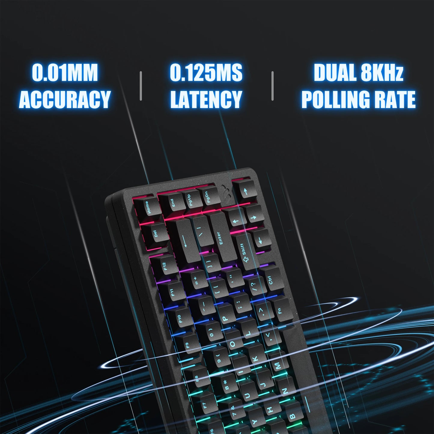 Womier SK75 TMR 3-Modes Wireless Magnetic Mechanical Keyboard Hot Swap Gasket Full Aluminum Gaming Keyboard RGB Keyboard for PC