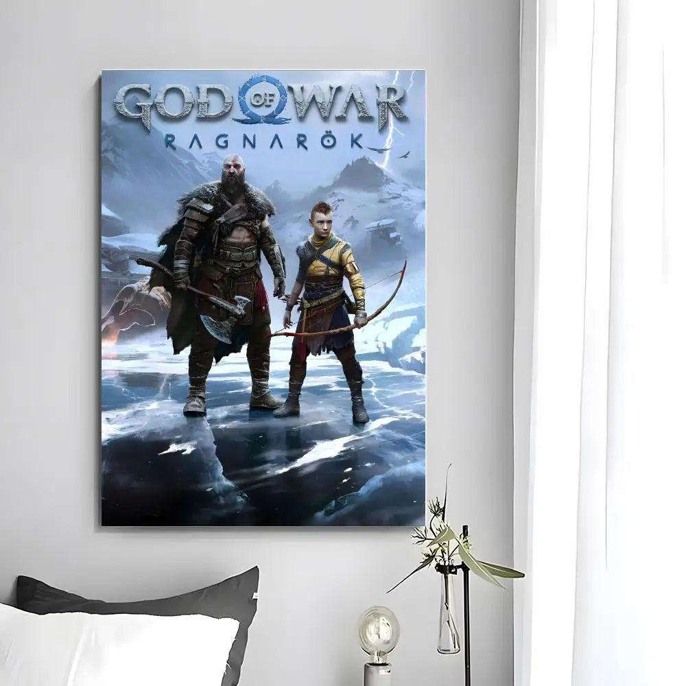 Game G-God of War poszter, öntapadó művészeti, vízálló papír matricák, kávézó, bár, szoba falidekoráció