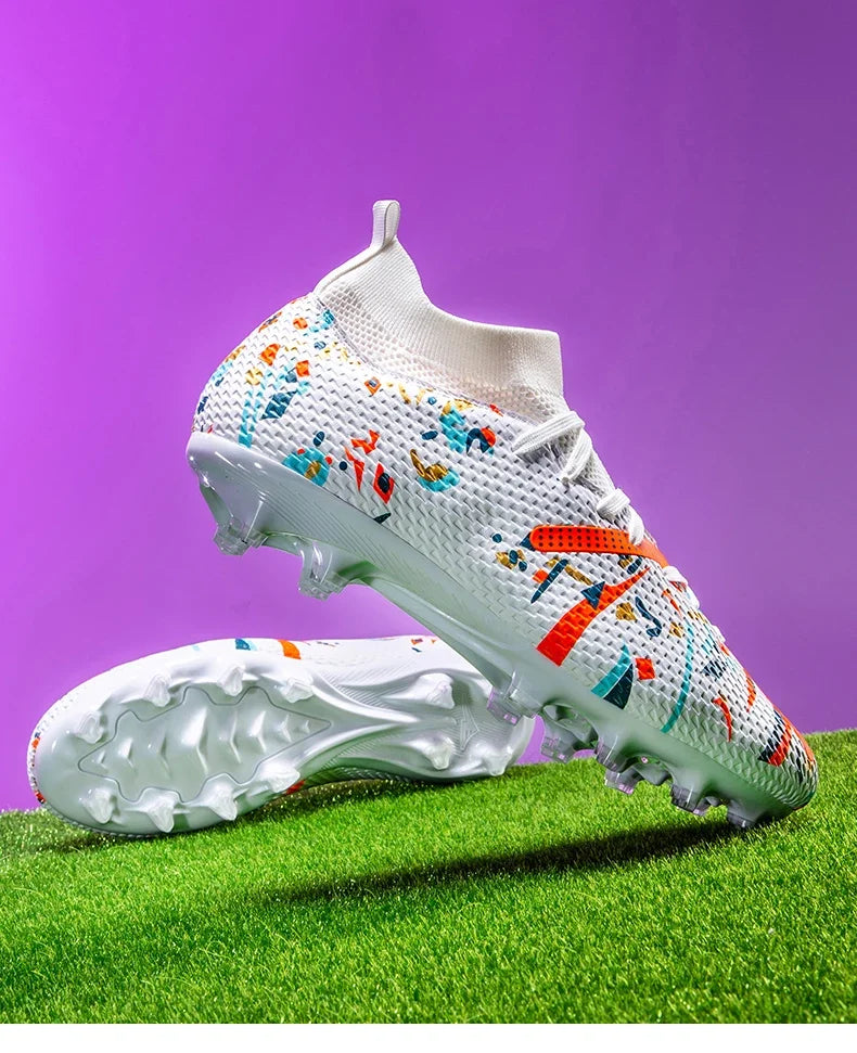 Nouvelles chaussures de football pour hommes, chaussures d'entraînement, crampons de football, baskets de match, chaussures de sport pour terrain gazonné, antidérapantes, professionnelles, ultralégères, unisexes.