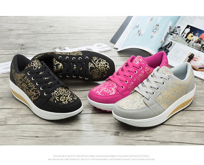Women’s Leather Casual Sneakers Fashion Comfortable Platform Walking Shoes Wedge Moccasins Breathable Loafers Zapatos De Mujer