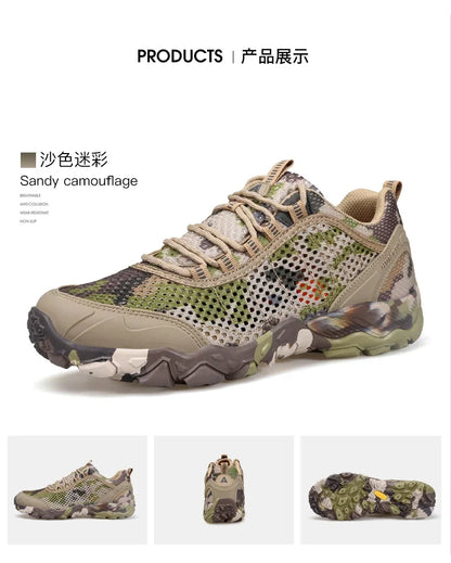 HUMTTO Shoes for Men Non-slip Sports Breathable Summer Hiking Shoes Man Outdoor Luxury Designer Trekking Climbing Mens Sneakers