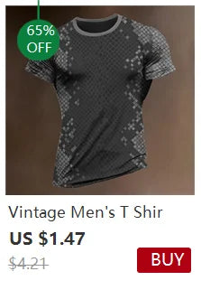 Short Sleeve Men's Wolves Graphic Print Crew Neck Tee for Summer Outdoor