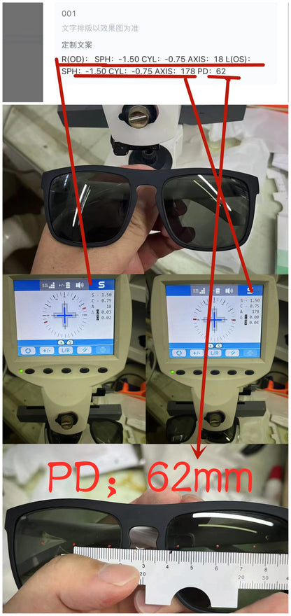 Outdoor Sport Square Myopia Lens Prescription Sunglasses Men Polarized Driving Anti-Glare Myopes Lunettes 0 -0.5 -0.75 Hoz -6.0