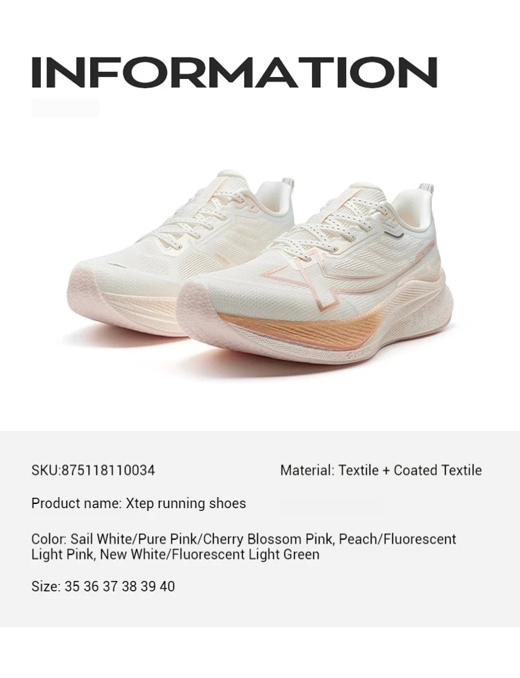 Xtep 2000km 3.0 Running Shoes Soft Universal Sneakers Cushioning Training Jogging Wear-Resistant Lightweight 875119110032