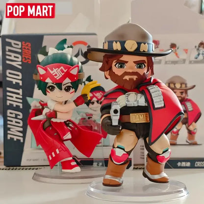 POP MART Original Overwatch Play Of The Game Series Blind Box PVC-Sammelfiguren, Schreibtischdekoration, Mädchen-Spielzeugmodell für Fans