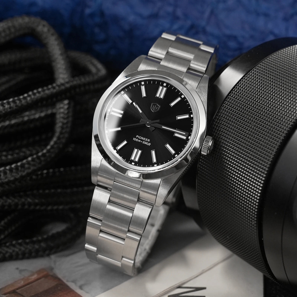 Watchdives WD1016 V3 kvarc karóra, 37 mm-es rozsdamentes acél tok, zafírüveg, vintage stílusú karóra, VH31 Sweep mozgás, 100 m vízálló férfi karóra