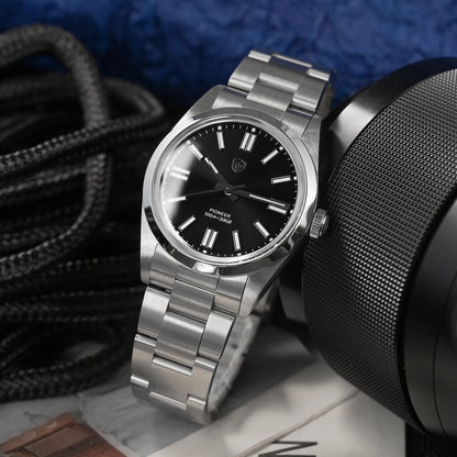 Watchdives WD1016 V3 kvarc karóra, 37 mm-es rozsdamentes acél tok, zafírüveg, vintage stílusú karóra, VH31 Sweep mozgás, 100 m vízálló férfi karóra