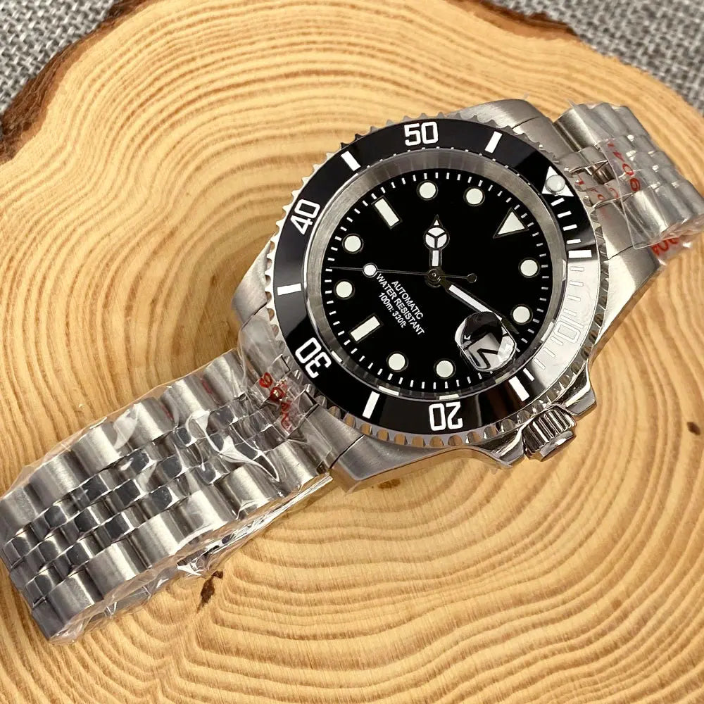 200m wasserdichte Miyota 8215 Automatikuhr für Herren, Taucheruhr, 40mm, mechanisches Uhrwerk, Leuchtanzeige, Jubilee-Armband, Glide-Lock-Schließe
