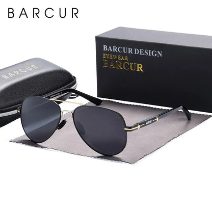 BARCUR polarizált férfi napszemüveg, pilóta napszemüveg férfiaknak, kiegészítők, vezetéshez, horgászathoz, túrázáshoz, szemüveg, Oculos, Gafas De Sol
