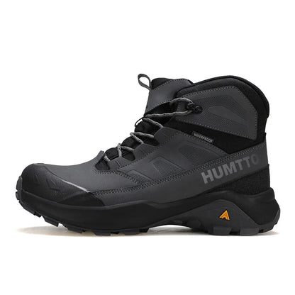 HUMTTO Buty trekkingowe męskie wodoodporne buty myśliwskie taktyczne pustynne buty bojowe za kostkę do trekkingu dla mężczyzn i kobiet ciepłe skórzane sneakersy