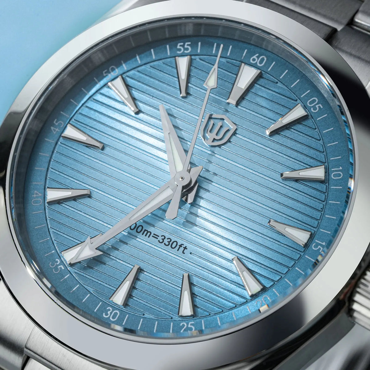 Montre Watchdives WD0006, mouvement VH31 à trotteuse fluide, verre saphir bombé, revêtement luminescent BGW9, étanche à 10 bars, 38 mm, style vintage