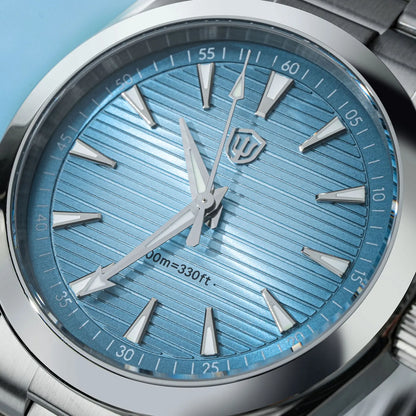 Montre Watchdives WD0006, mouvement VH31 à trotteuse fluide, verre saphir bombé, revêtement luminescent BGW9, étanche à 10 bars, 38 mm, style vintage