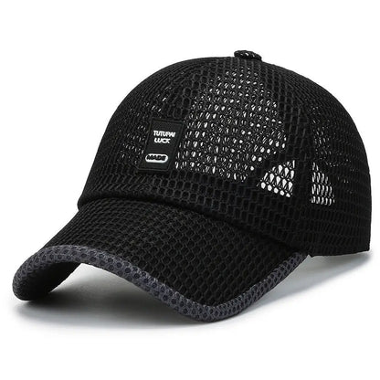 Zomer mesh-pet, baseballpet, ademend, voor buiten, verstelbaar met snapback, wandel- en vispet, voor dames en heren, cool, casual, sportief, fietspet