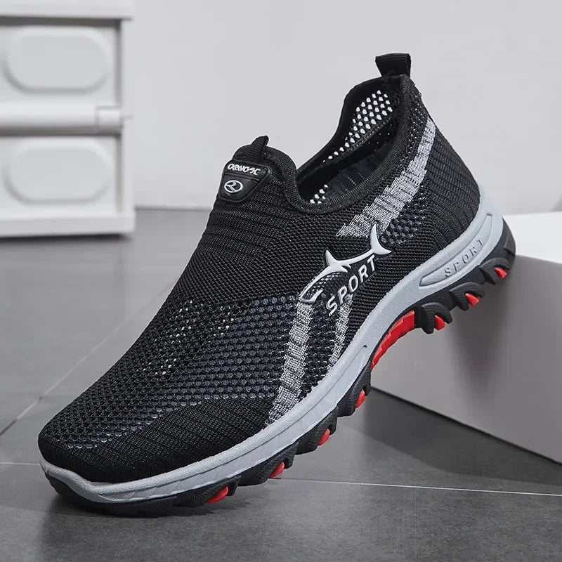 2025 Breathable Hiking Shoes Men Air Mesh Casual Sneakers For Outdoor Lightweight Casual Shoes Men New Fashion Walking Shoes