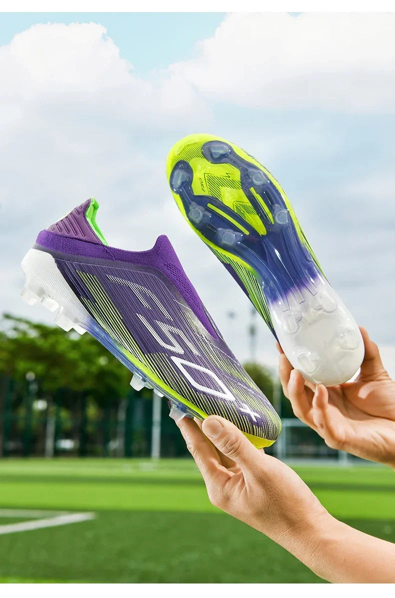 Nouvelles chaussures de football pour hommes, chaussures de match, crampons pour terrain en gazon, baskets de haute qualité, chaussures de futsal pour intérieur, chaussures montantes antidérapantes pour extérieur, meilleu