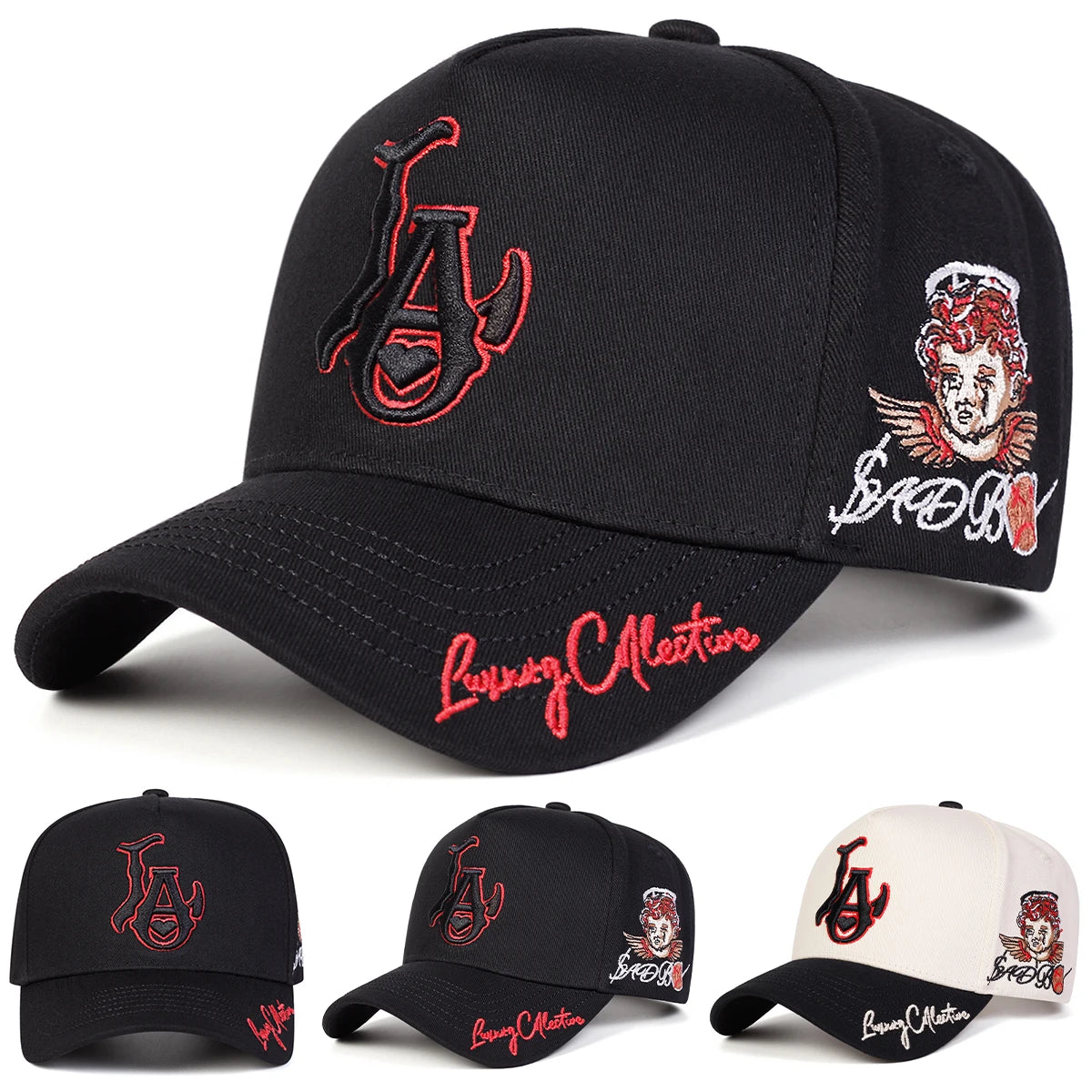 Șepci de baseball unisex cu broderie „LA Love”, pentru primăvară și toamnă, pentru activități în aer liber, reglabile, casual, cu protecție solară, șepci sportive