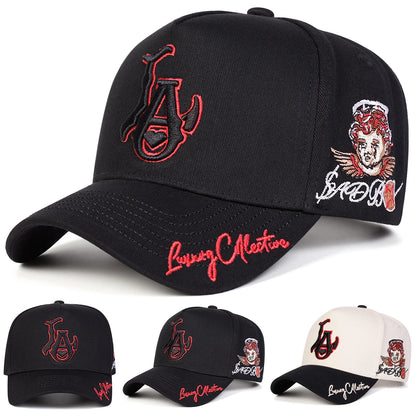 Șepci de baseball unisex cu broderie „LA Love”, pentru primăvară și toamnă, pentru activități în aer liber, reglabile, casual, cu protecție solară, șepci sportive
