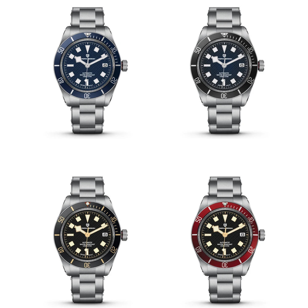Montre automatique pour homme PAGANI DESIGN – Modèle de luxe type BB58, montre-bracelet mécanique, sportive, en acier inoxydable et étanche