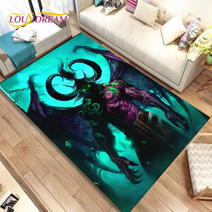 World of Warcraft,WOW ,Game Gamer Area Rug,Carpet Rug for Living Room Bedroom Sofa Doormat Decoration, Kid Non-slip Floor Mat 3D