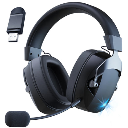 Casque de jeu sans fil Acinaci BL100 2,4 GHz pour PS5, PS4, PC, prise jack 3,5 mm, Bluetooth avec micro