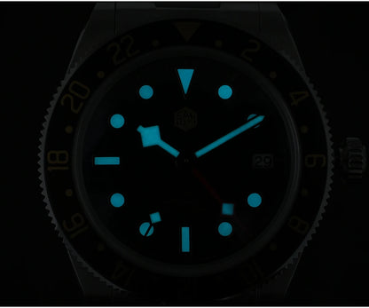 San Martin Root Beer Classic Vintage Luxury Men's Watch 39mm NH34 GMT Automatic Mechanical Watch Sapphire Waterproof 100m SN0109