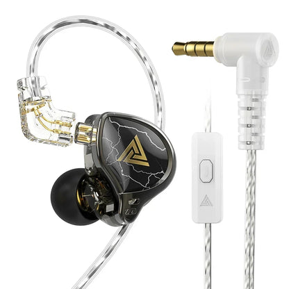 Słuchawki douszne QKZ x HBB z membraną 10 mm pokrytą tytanem, słuchawki monitorowe douszne, słuchawki Hi-Fi IEM, słuchawki sportowe do użytku na świeżym powietrzu
