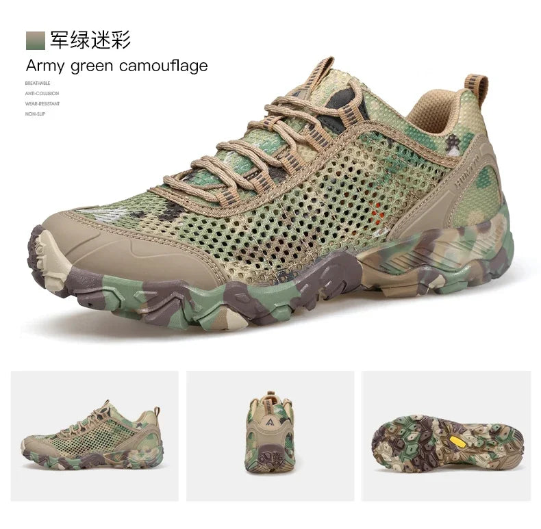HUMTTO Shoes for Men Non-slip Sports Breathable Summer Hiking Shoes Man Outdoor Luxury Designer Trekking Climbing Mens Sneakers