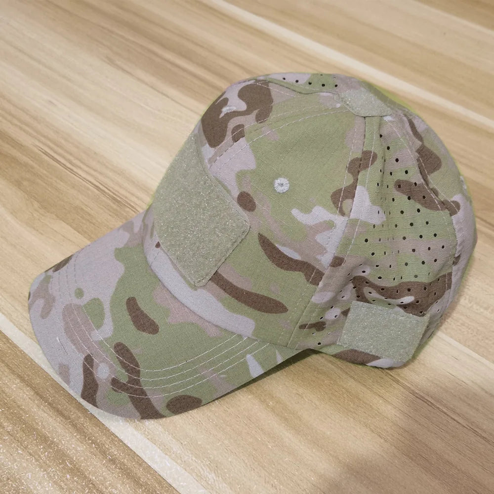 Athletic casual breathable camouflage baseball cap for men, military fan sun hat tactical hat military training hat bucket hat