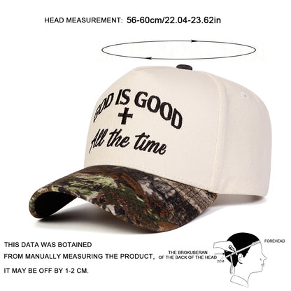 Czapki baseballowe unisex z haftem „GOD IS GOOD” – wiosna, jesień, na świeżym powietrzu, regulowane, codzienne, czapki przeciwsłoneczne, czapki sportowe