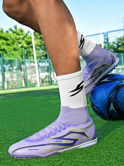 Chaussures de football TF Turf, tissu PU souple, semelle en caoutchouc antidérapante, résistantes à l'abrasion, pour les activités sportives sur le campus