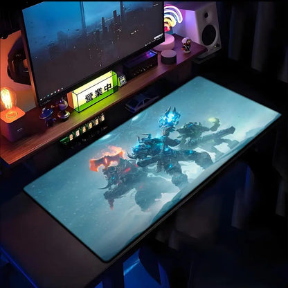 Podkładka pod mysz World of Warcraft Lich King PC HD anime, akcesoria gamingowe, podkładka pod klawiaturę i mysz, laptop, XXL, biurko gamingowe, podkładka pod mysz z motywem Lich King