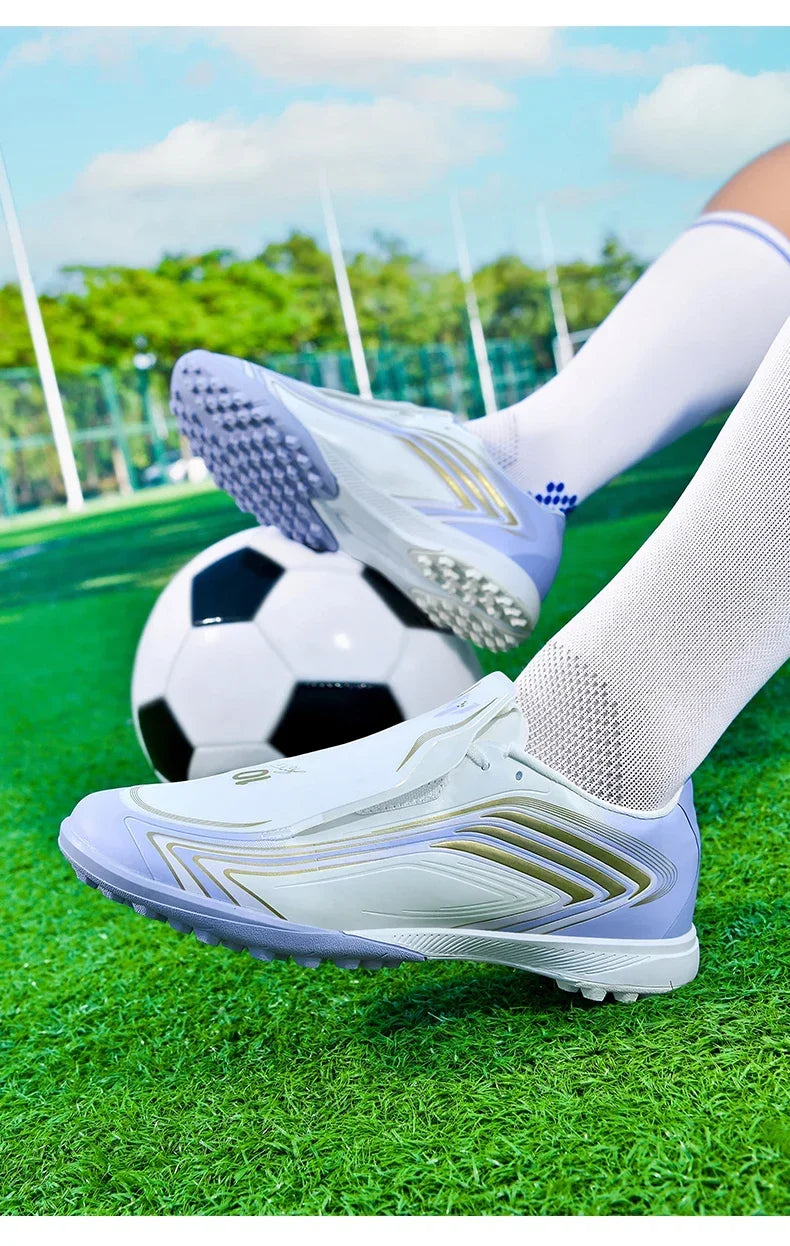 Nouvelles chaussures de football pour hommes, baskets de futsal, crampons, chaussures de football, pour terrain en herbe, montantes, pour l'extérieur, antidérapantes, pour l'intérieur, haute qualité, meilleures ventes