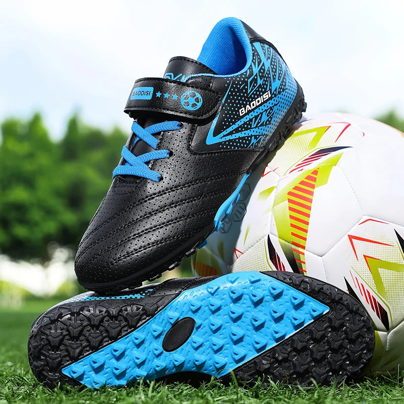 Nouveaux enfants bottes de Football sport société terrain garçon chaussures de Football Futsal rapide intérieur Sneaker Original cheville crampons botte de Football