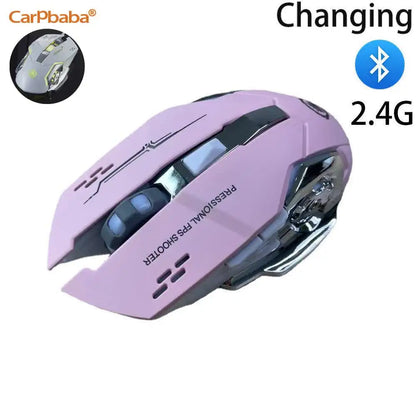 Mouse gaming Carpbaba GM6 per gamer, mouse ottico cablato regolabile con LED, cavo USB, mouse silenzioso per laptop e PC