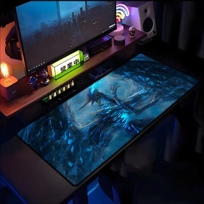 Podkładka pod mysz World of Warcraft Lich King PC HD anime, akcesoria gamingowe, podkładka pod klawiaturę i mysz, laptop, XXL, biurko gamingowe, podkładka pod mysz z motywem Lich King