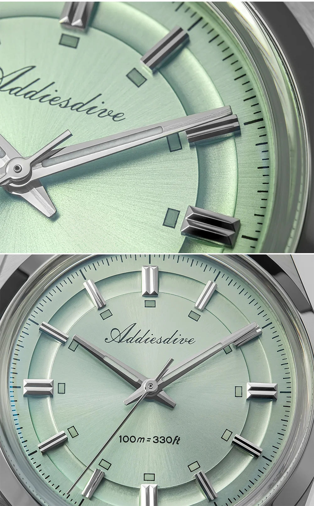 ADDIESDIVE – Luxury analogue men’s watch, VH31 quartz movement, domed crystal, water-resistant to 10 bar, BGW9 luminescent coating, steel case – Customisable model AD2515