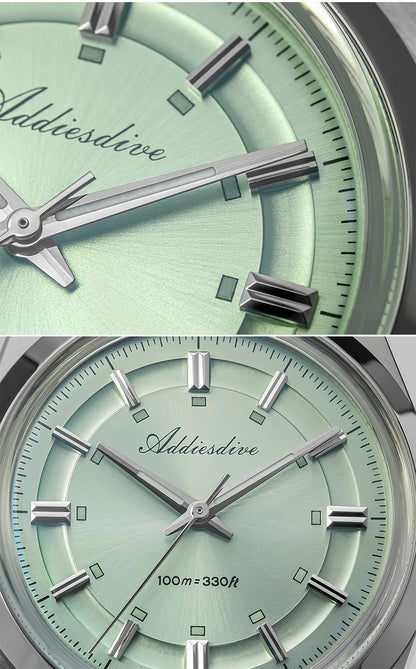 ADDIESDIVE – Luxury analogue men’s watch, VH31 quartz movement, domed crystal, water-resistant to 10 bar, BGW9 luminescent coating, steel case – Customisable model AD2515