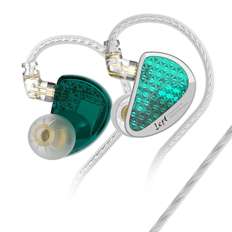 KZ AS16 Pro In Ear Earphones 16BA Balanced Armature HIFI Bass Monitor Headphones Noise Cancelling Earbuds Sport Headset AS12 ZSX